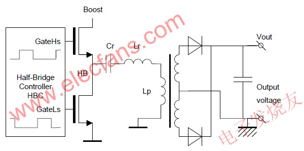 半橋諧振轉換器拓撲簡介 www.qldv.cn