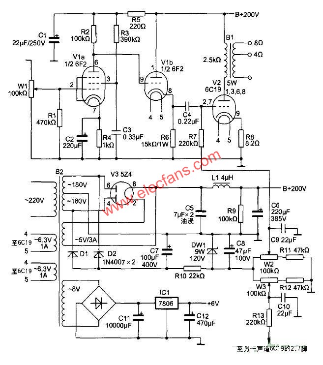 整機電原理圖  www.qldv.cn