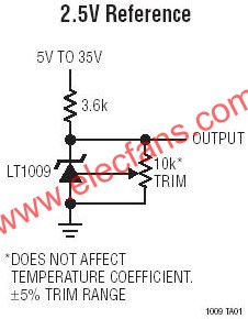 LT1009典型應用電路圖  www.qldv.cn