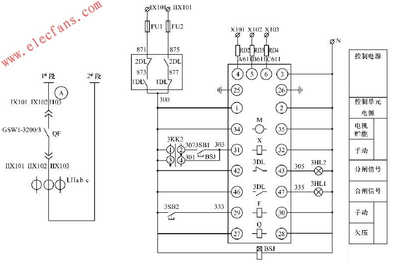 增加BSJ 后的聯(lián)絡柜控制電路圖  www.qldv.cn