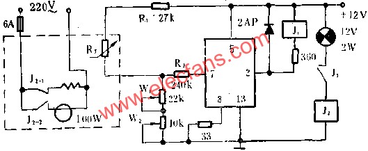 JEC-2組成自動恒溫箱電路圖 www.qldv.cn