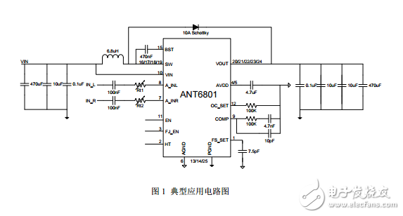 ANT6801大電流帶音頻包絡追蹤技術自適應同步升壓IC