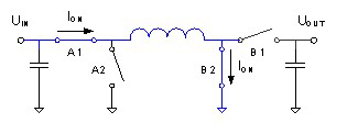 導通階段的升壓轉(zhuǎn)換器電流流向