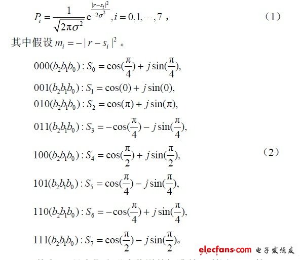 分母各項(xiàng)表示此比特為1 的概率之和