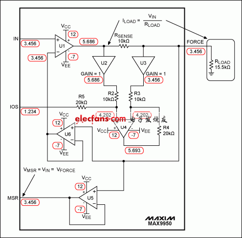 圖4. 示例配置的FVMV模式等效框圖