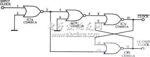 時鐘脈沖邊沿整形電路圖