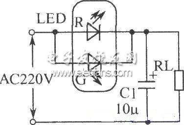 LED半波整流電路圖