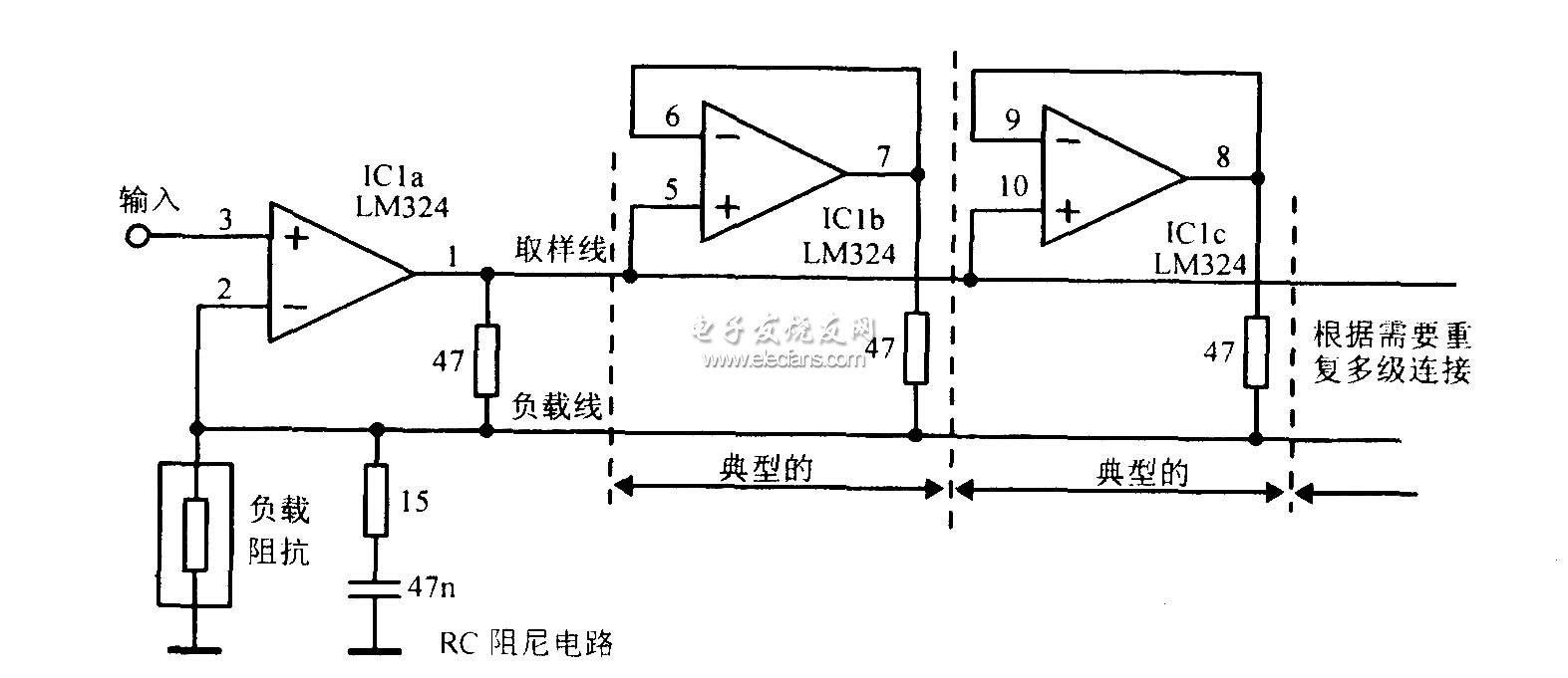 多個運放并聯的電路