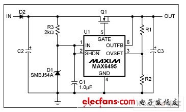  增大最大輸入電壓的過壓保護電路