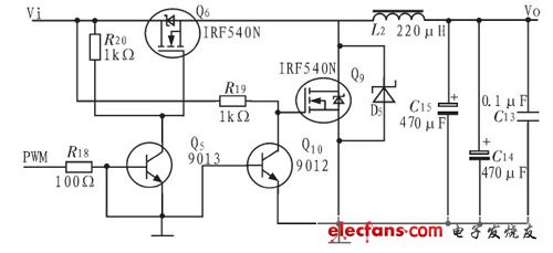 基于IRF540的DC/DC電路