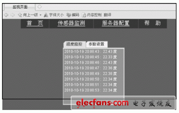  網絡傳感器實時數據采集結果