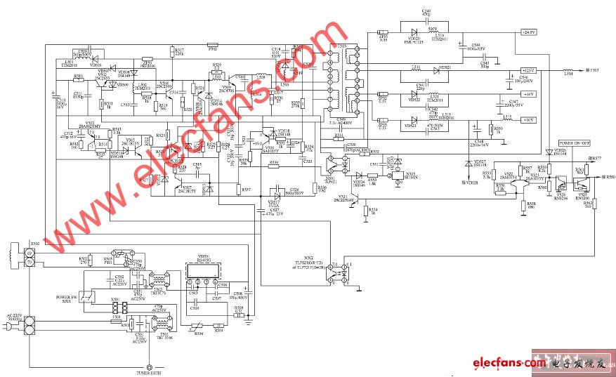 廈華XT-2978T彩電開關電源電路圖