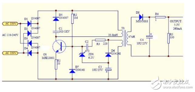 測試手機充電器變壓器電路圖