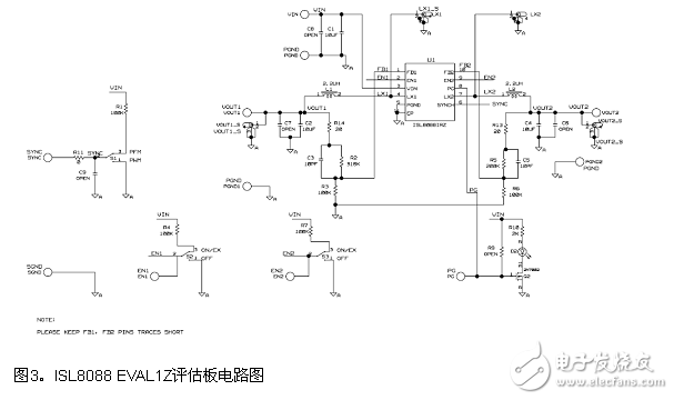 基于ISL8088高效2.25MHz降壓電源電路設(shè)計(jì)