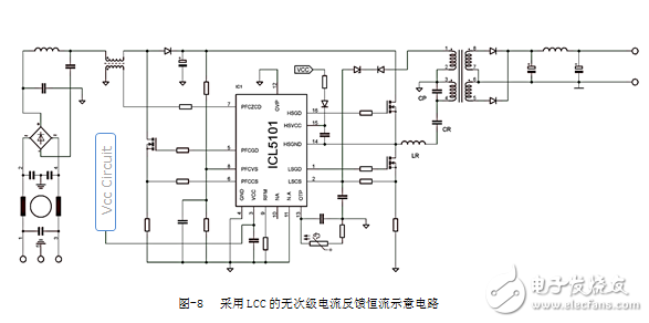 圖-8 采用LCC的無次級電流反饋恒流示意電路