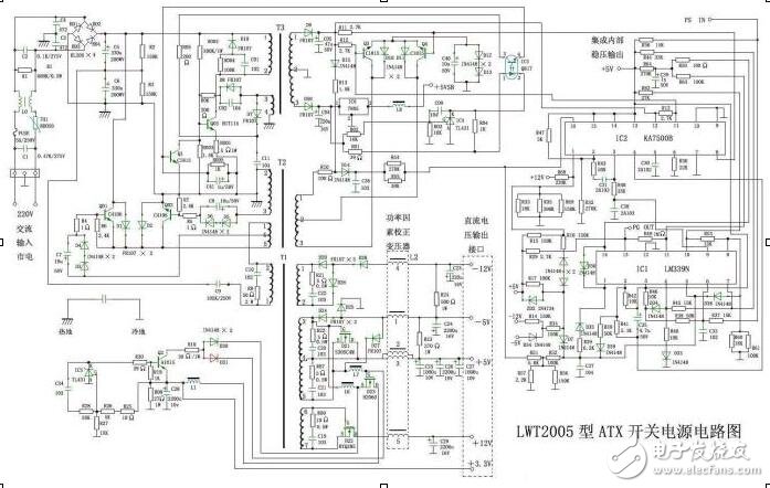 電腦電源維修電路圖_電腦電源工作原理