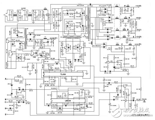 長城PC電源ATX-300P4-PFC_電路圖