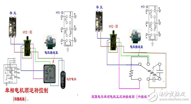 電容啟動電機接線圖_單相電機電容接線圖_單相雙電容電機接線圖