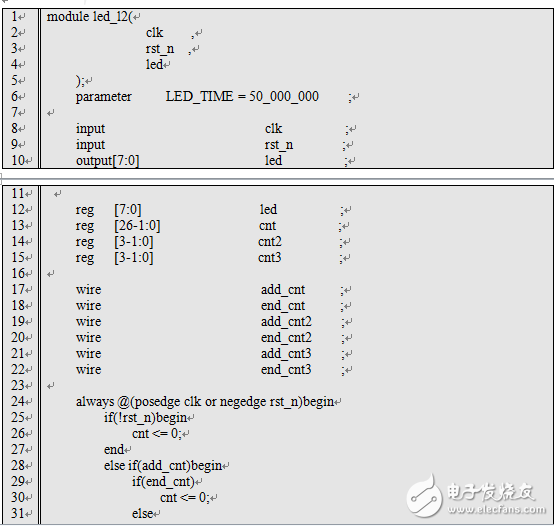 基于Verilog FPGA 流水燈設計