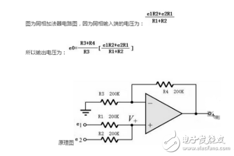 加法器與減法器_反相加法器與同相加法器