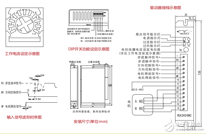 細分型高性能步進驅動器YKA2404MC(D)應用手冊