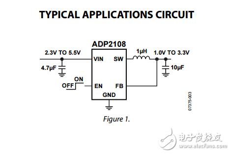 緊湊型600毫安3兆赫降壓型DC-DC變換器ADP2108數(shù)據(jù)表