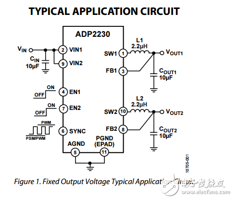 雙2兆赫800毫安同步低靜態電流降壓穩壓器ADP2230數據表