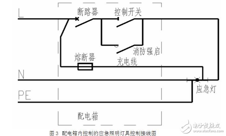 帶蓄電池應急燈接線圖詳解