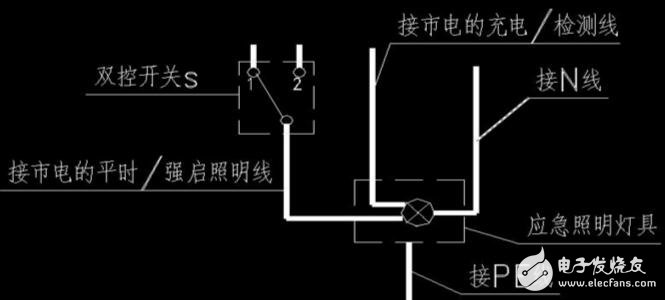 充電應急燈怎么接線圖分析