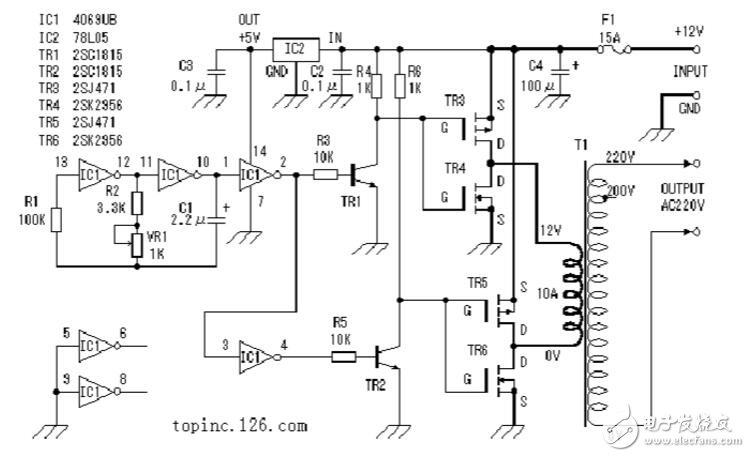 cd4069逆變器電路圖