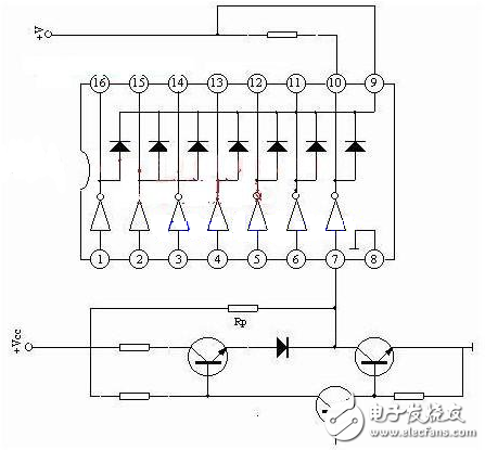 mc1413引腳圖及功能_mc1413內部電路圖