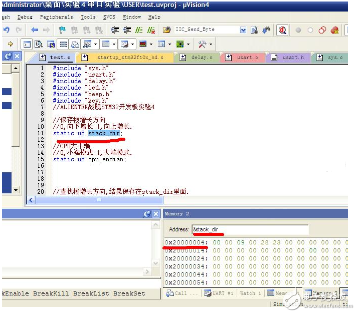 STM32大小端序與堆棧及其增長(zhǎng)方向分析