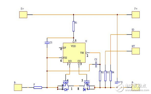 12v鋰電池保護(hù)板電路圖