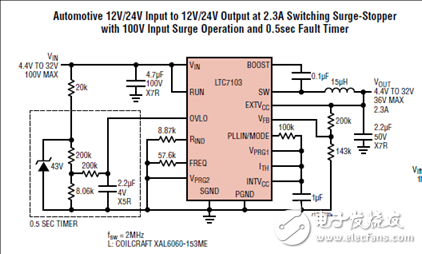 [原創] Linear LTC7103 105V 2.3A低EMI降壓穩壓器解決方案